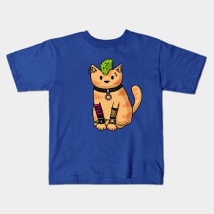 Ginger punk cat Kids T-Shirt